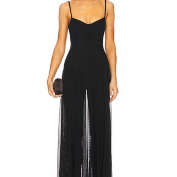 Norma Kamali Underwire Gown With Catsuit in Black - Picture 4 of 13